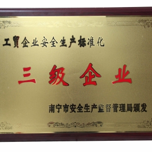工貿企業安全生產標準化三級企業